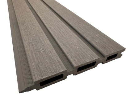 BUY Composite Fence Board with Rain Texture, Light Grey, 163x20 mm(155 mm finish), Double-Sided | GREEN FINGER IRELAND