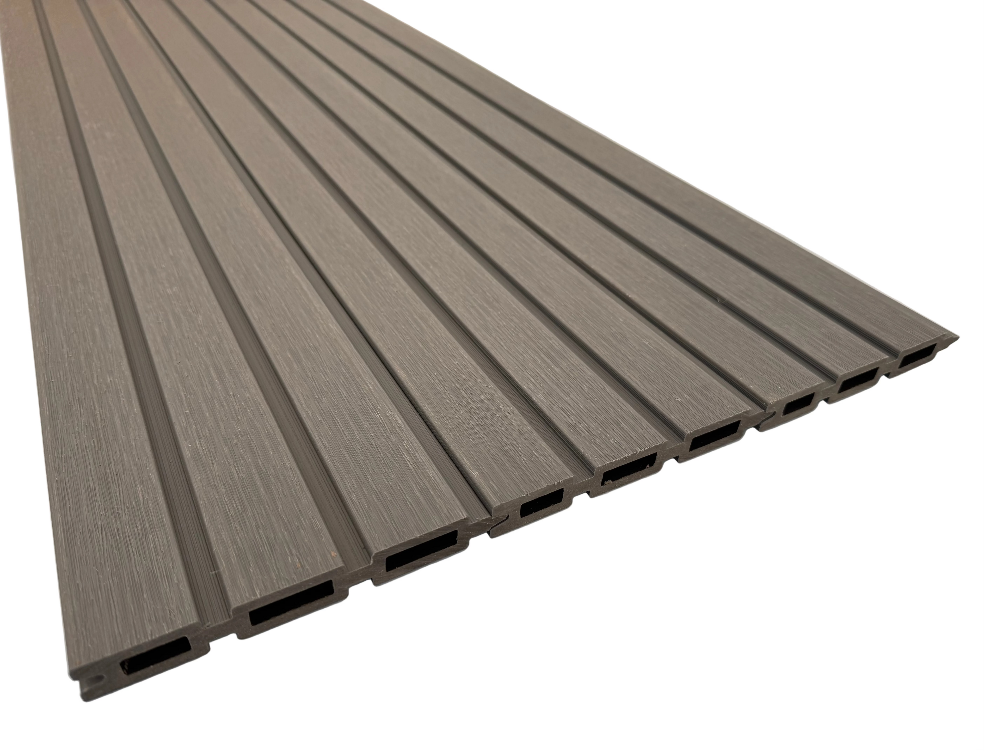 BUY Composite Fence Board with Rain Texture, Light Grey, 163x20 mm(155 mm finish), Double-Sided | GREEN FINGER IRELAND