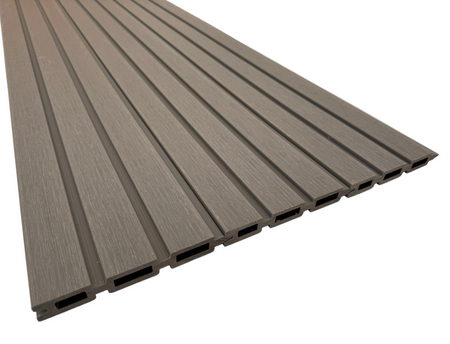 BUY Composite Fence Board with Rain Texture, Light Grey, 163x20 mm(155 mm finish), Double-Sided | GREEN FINGER IRELAND