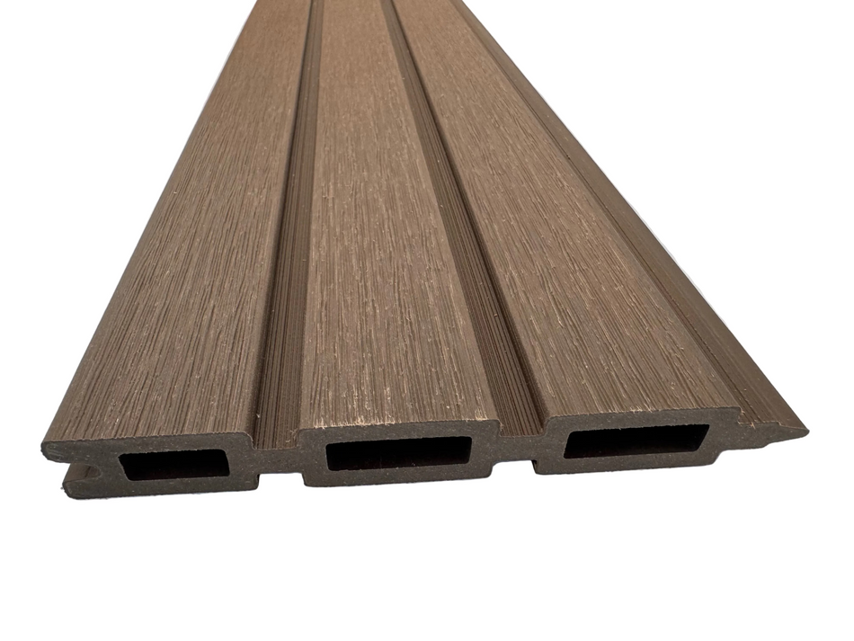 BUY Composite Fence Board with Rain Texture, Walnut, 163x20 mm(155 mm finish), Double-Sided | GREEN FINGER IRELAND