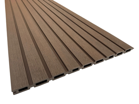 BUY Composite Fence Board with Rain Texture, Walnut, 163x20 mm(155 mm finish), Double-Sided | GREEN FINGER IRELAND