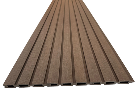 BUY Composite Fence Board with Rain Texture, Walnut, 163x20 mm(155 mm finish), Double-Sided | GREEN FINGER IRELAND