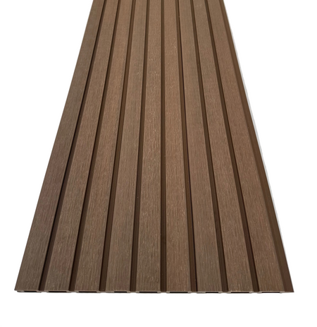BUY Composite Fence Board with Rain Texture, Walnut, 163x20 mm(155 mm finish), Double-Sided | GREEN FINGER IRELAND