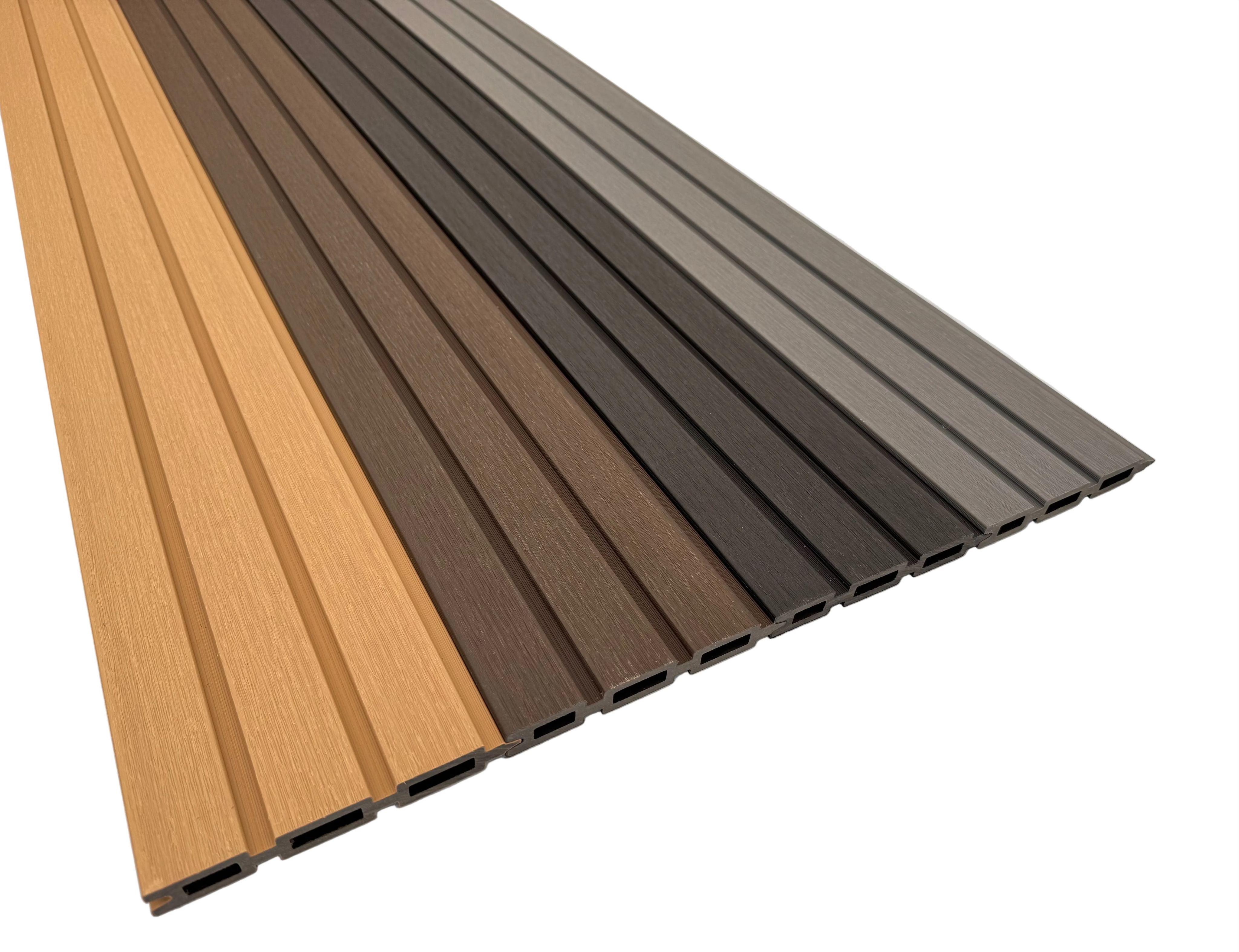 BUY Composite Fence Board with Rain Texture, Light Grey, 163x20 mm(155 mm finish), Double-Sided | GREEN FINGER IRELAND