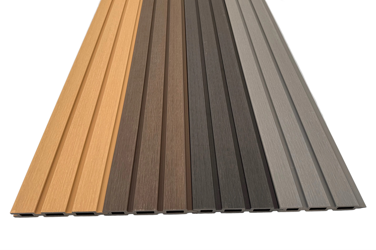 BUY Composite Fence Board with Rain Texture, Light Grey, 163x20 mm(155 mm finish), Double-Sided | GREEN FINGER IRELAND