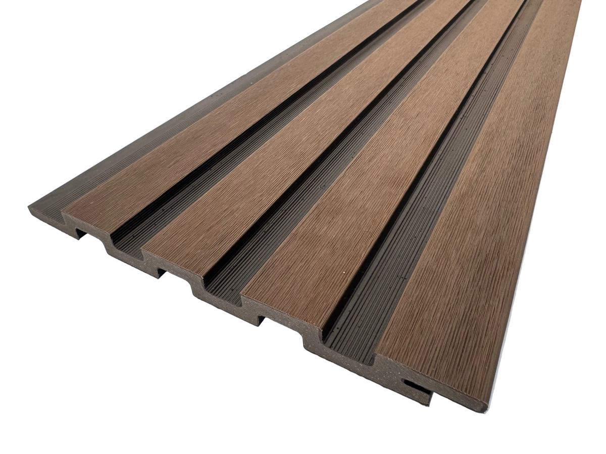 BUY Composite Cladding with Rain Texture, T&G, 176x13 mm(165 mm finish), 3000 mm, Walnut | GREEN FINGER IRELAND