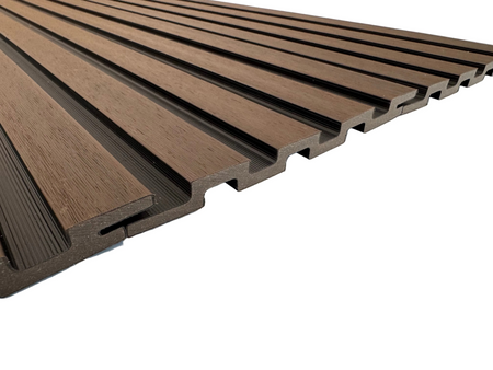 BUY Composite Cladding with Rain Texture, T&G, 176x13 mm(165 mm finish), 3000 mm, Walnut | GREEN FINGER IRELAND