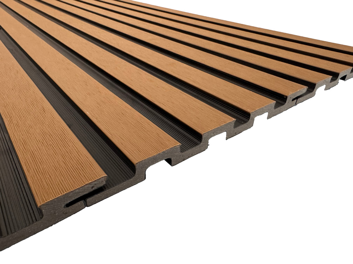 BUY Composite Cladding with Rain Texture, T&G, 176x13 mm(165 mm finish), 3000 mm, Golden Teak | GREEN FINGER IRELAND