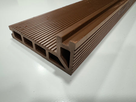 BUY Composite Decking Board, Edge(L-Element), Wood Grain, Red Brown, 140x50 mm, 4 m(5.5x2 inch, 13.1 ft) | GREEN FINGER IRELAND | For Sale