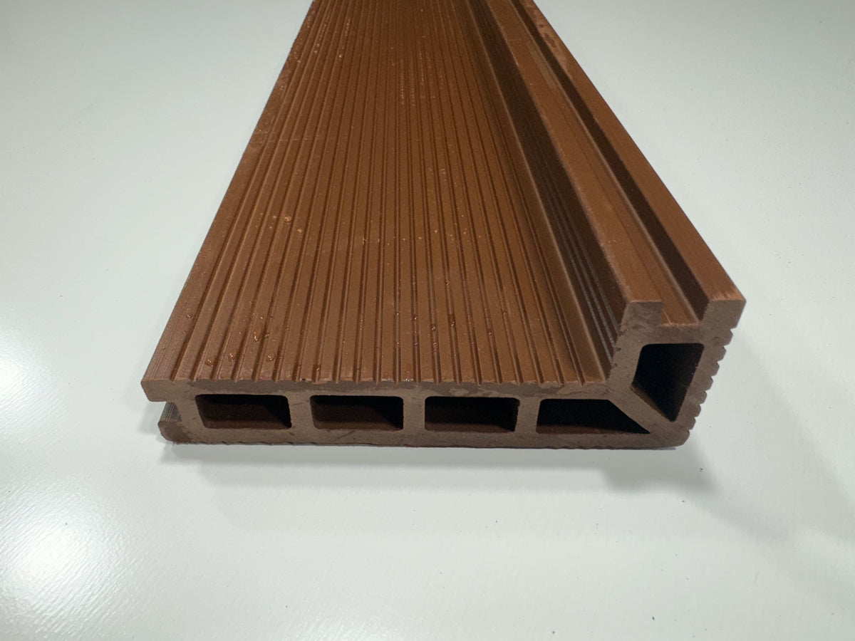 BUY Composite Decking Board, Edge(L-Element), Wood Grain, Red Brown, 140x50 mm, 4 m(5.5x2 inch, 13.1 ft) | GREEN FINGER IRELAND | For Sale