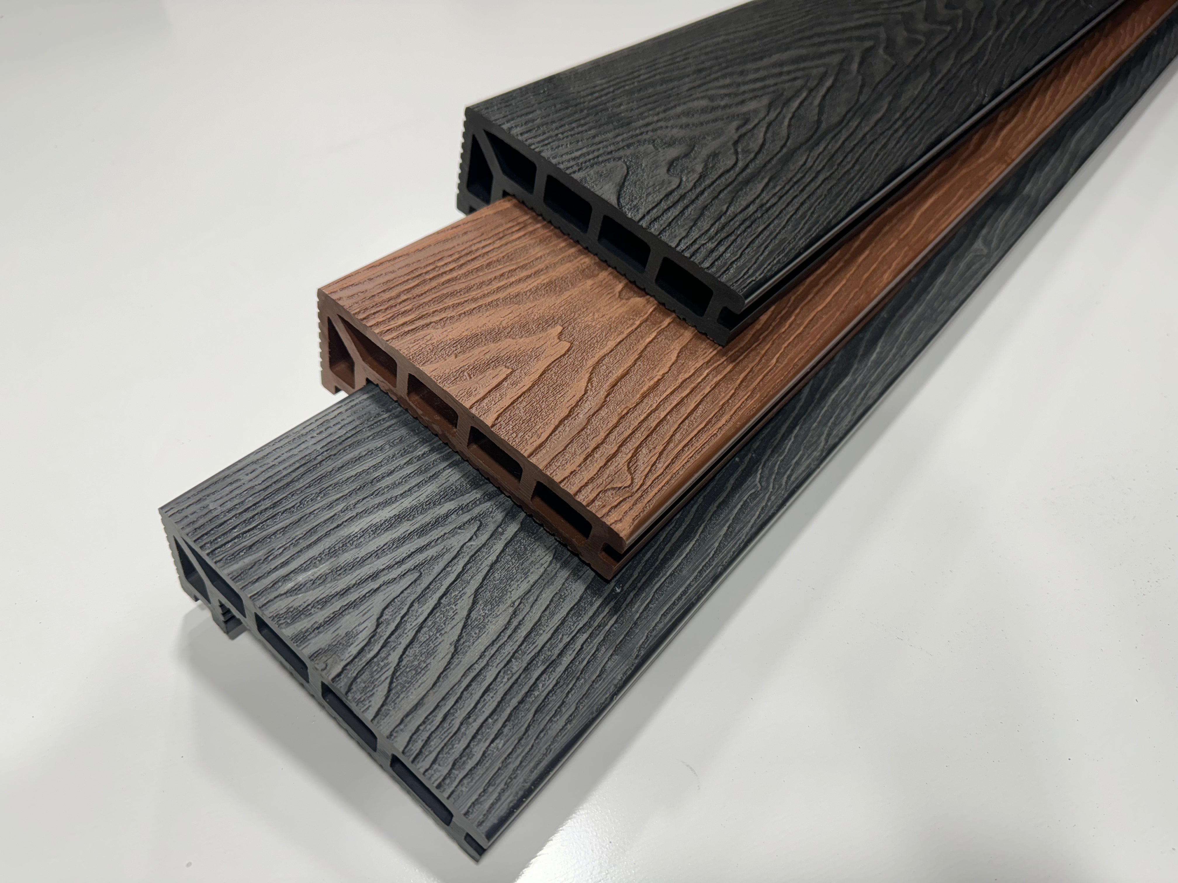 BUY Composite Decking Board, Edge(L-Element), Wood Grain, Black, 140x50 mm, 4 m(5.5x2 inch, 13.1 ft) | GREEN FINGER IRELAND | For Sale