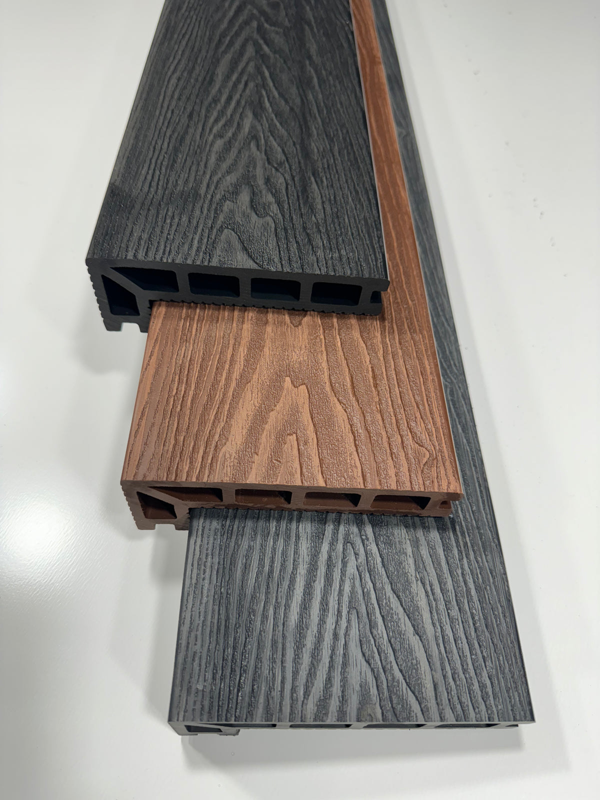 BUY Composite Decking Board, Edge(L-Element), Wood Grain, Black, 140x50 mm, 4 m(5.5x2 inch, 13.1 ft) | GREEN FINGER IRELAND | For Sale