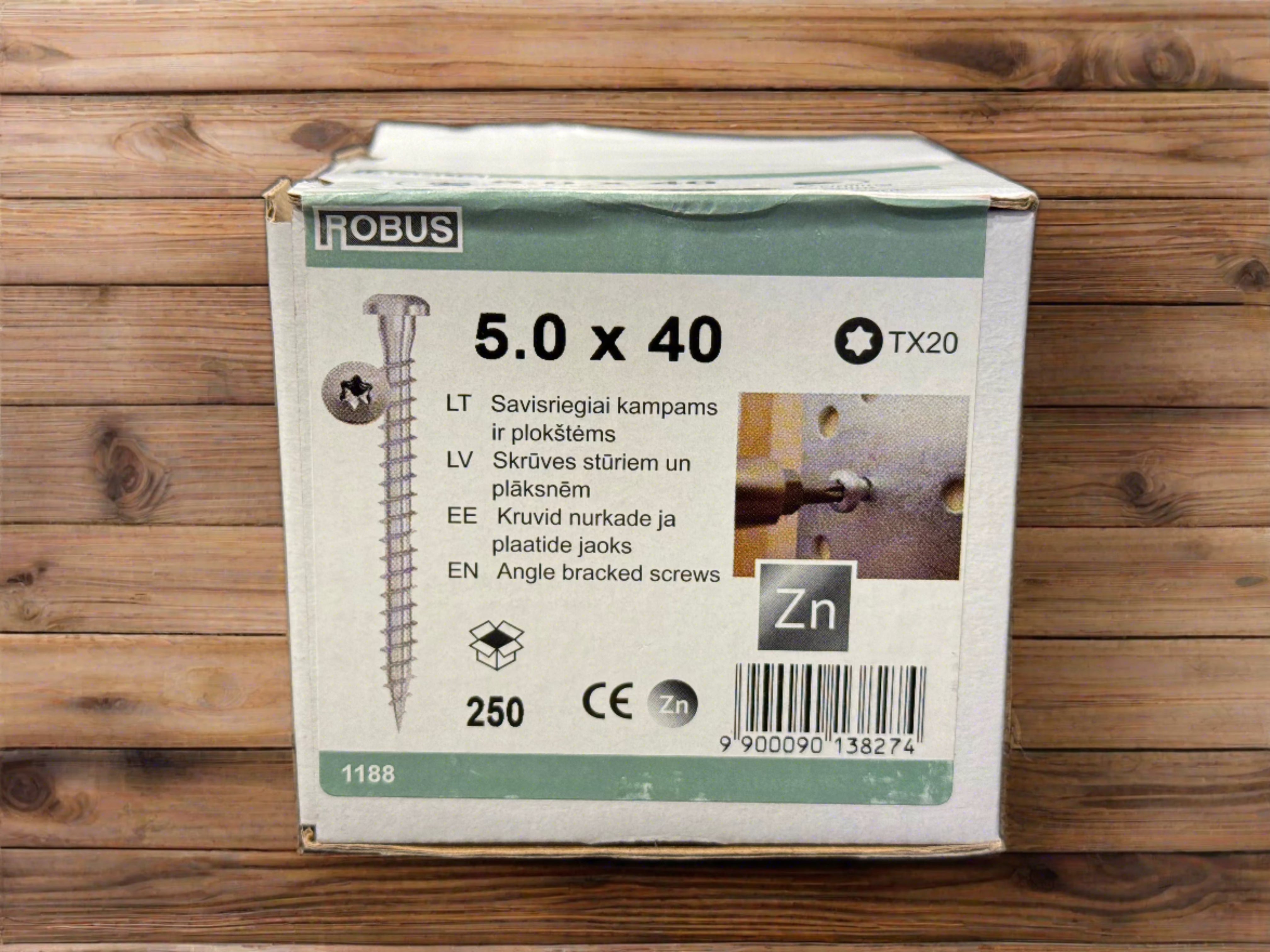 BUY 5x40 mm, Outdoor Angle Bracket Wood Screws, Box of 250 pcs, TX, Galvanized C2 | GREEN FINGER IRELAND