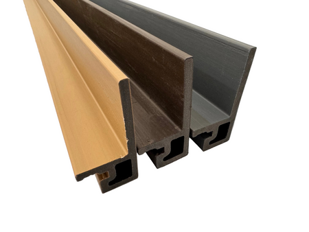 BUY F Trim for 219x26 mm Composite Cladding, 76x38 mm, 3000 mm, Walnut | GREEN FINGER IRELAND
