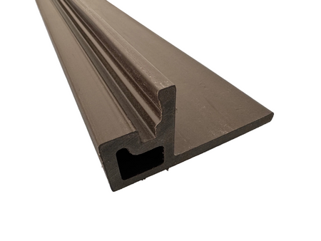 BUY F Trim for 219x26 mm Composite Cladding, 76x38 mm, 3000 mm, Walnut | GREEN FINGER IRELAND