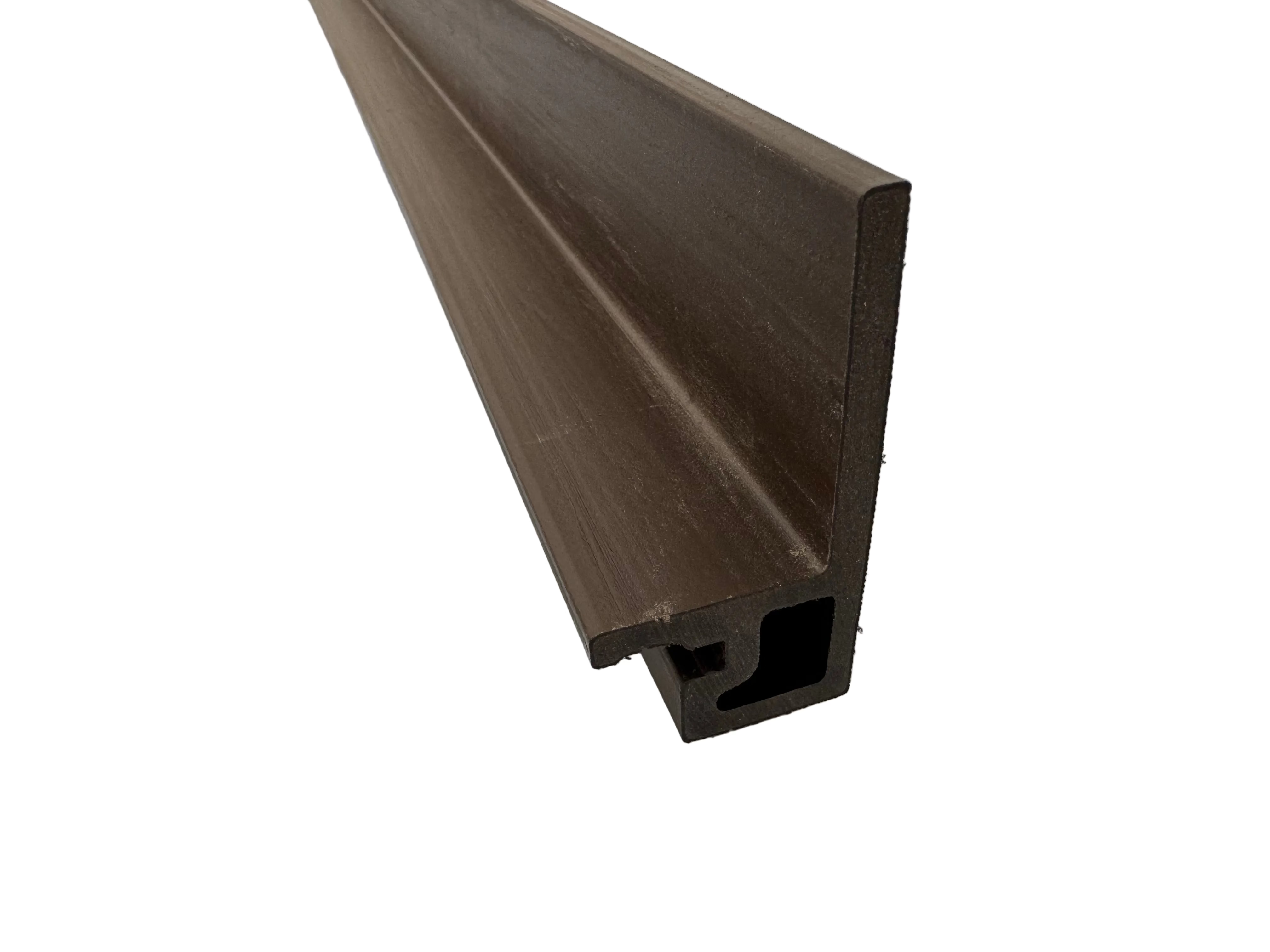 BUY F Trim for 219x26 mm Composite Cladding, 76x38 mm, 3000 mm, Walnut | GREEN FINGER IRELAND