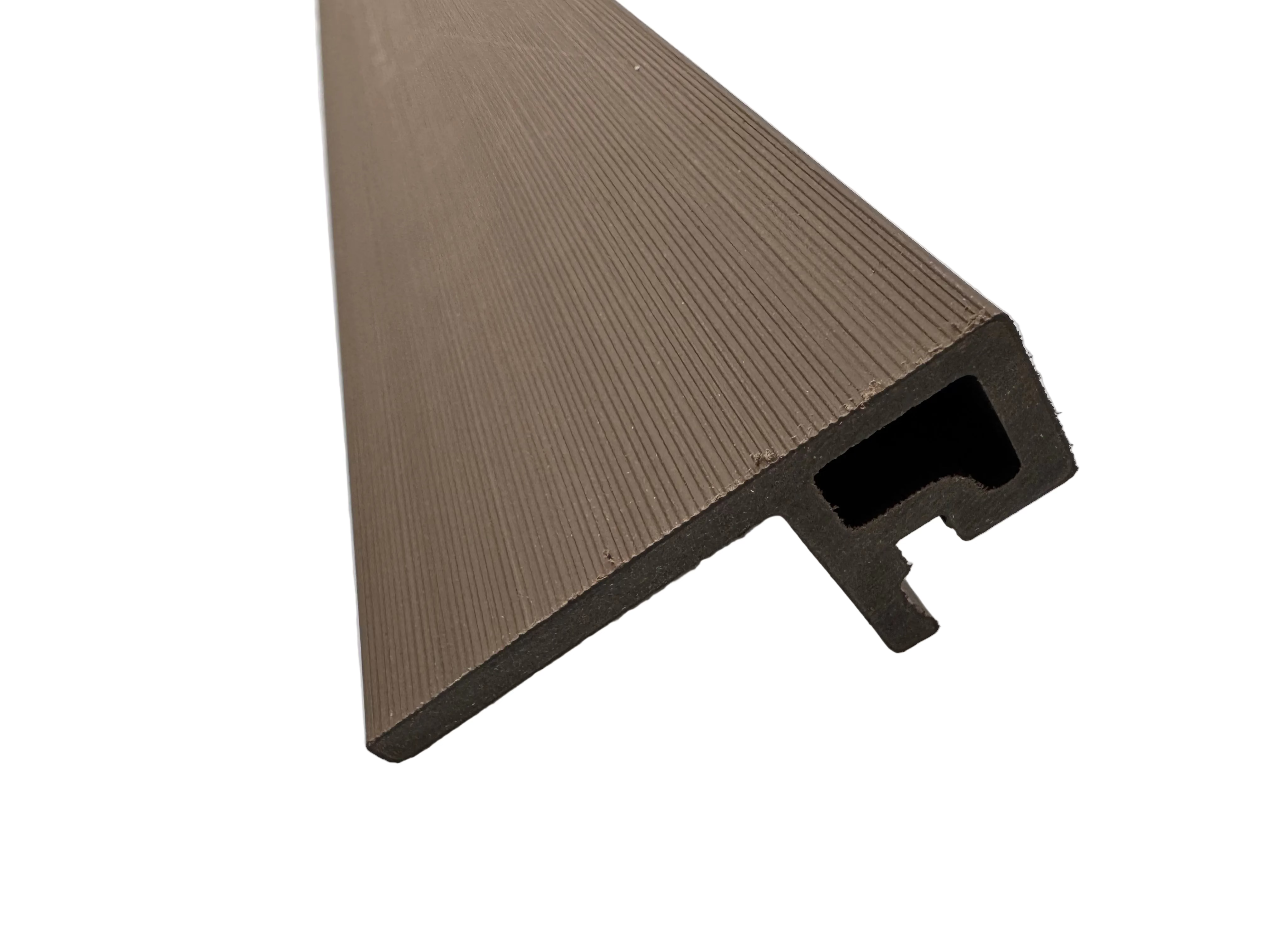 BUY F Trim for 219x26 mm Composite Cladding, 76x38 mm, 3000 mm, Walnut | GREEN FINGER IRELAND