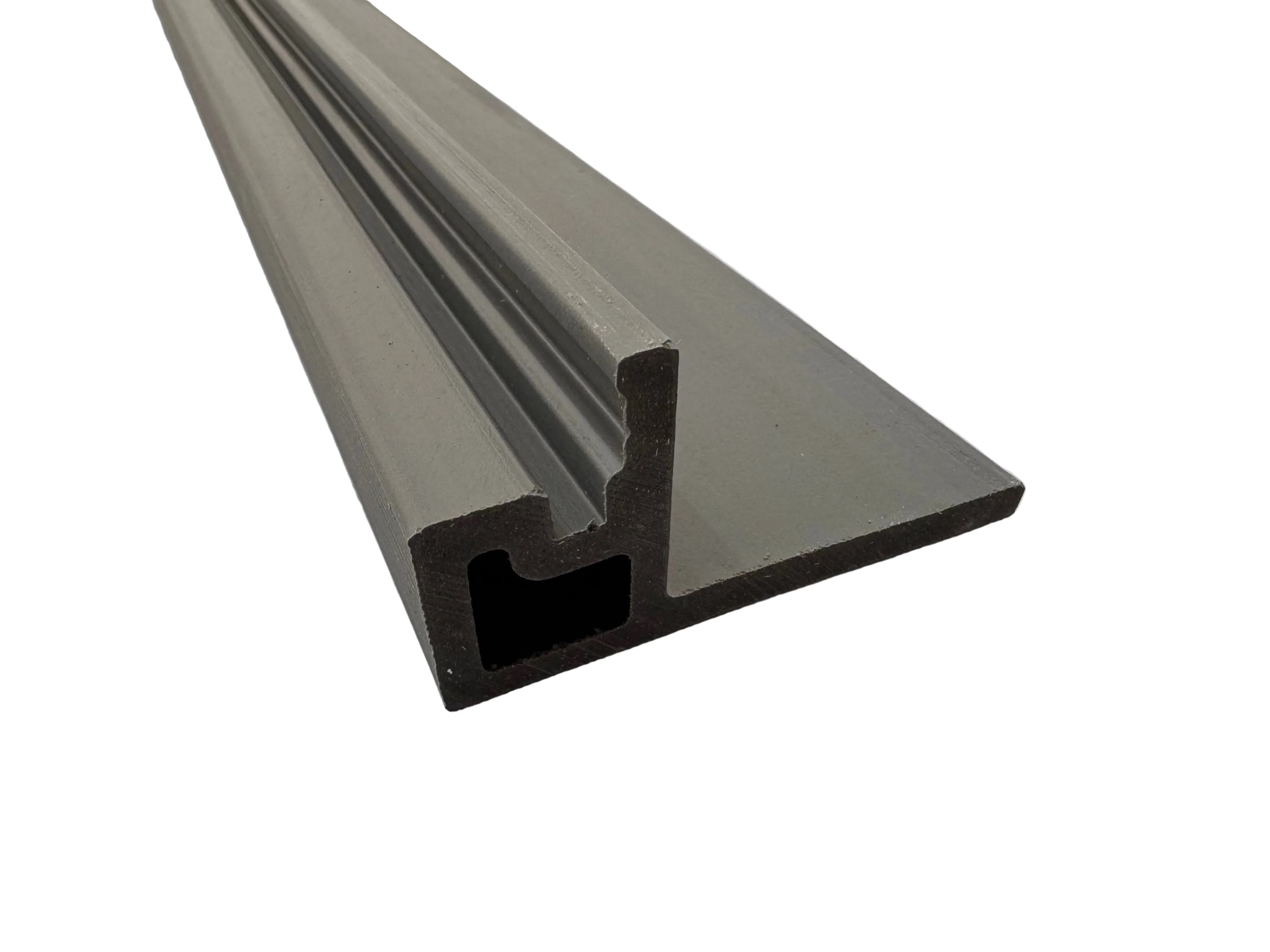 BUY F Trim for 219x26 mm Composite Cladding, 76x38 mm, 3000 mm, Light Grey | GREEN FINGER IRELAND