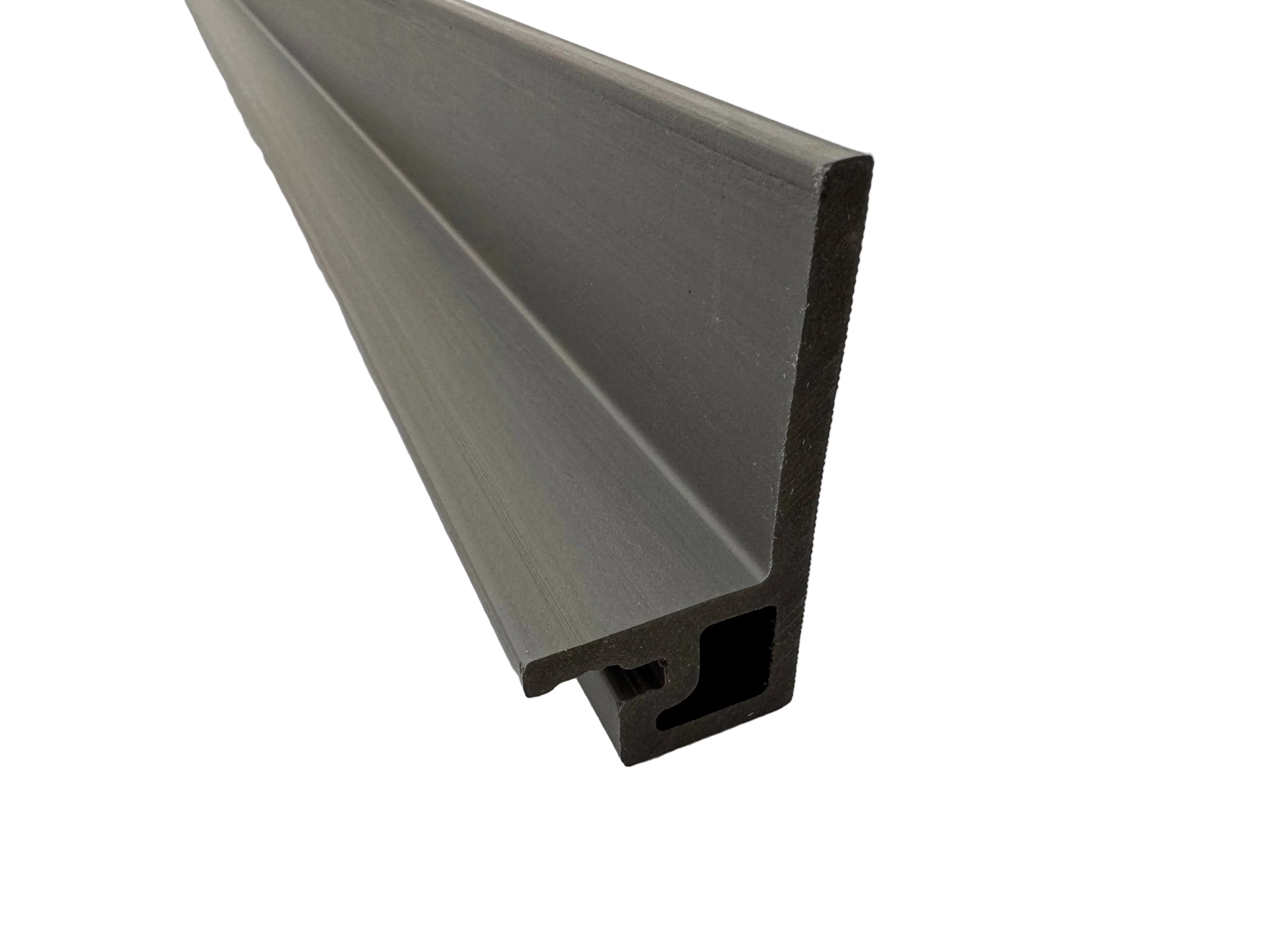 BUY F Trim for 219x26 mm Composite Cladding, 76x38 mm, 3000 mm, Light Grey | GREEN FINGER IRELAND