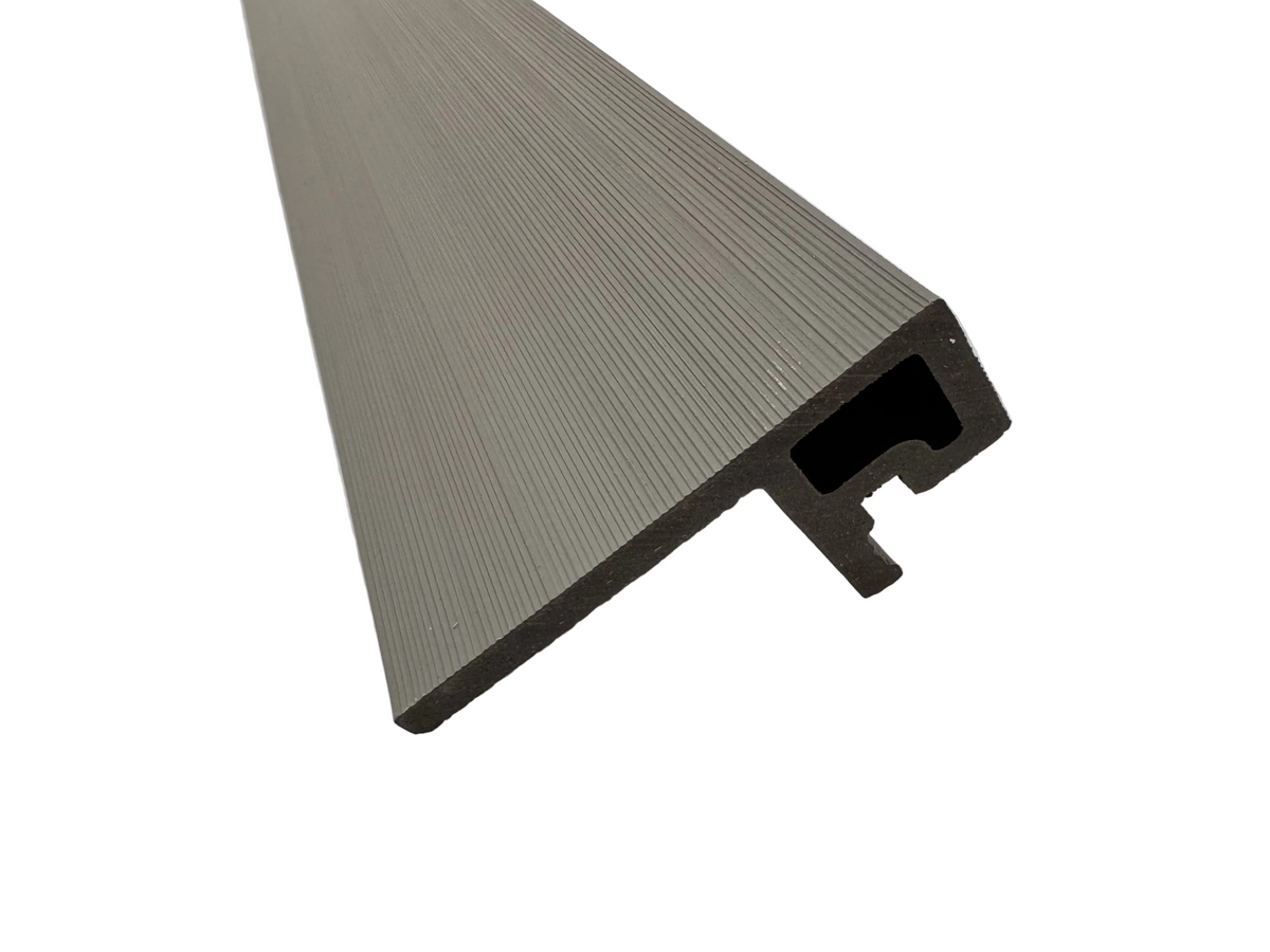 BUY F Trim for 219x26 mm Composite Cladding, 76x38 mm, 3000 mm, Light Grey | GREEN FINGER IRELAND