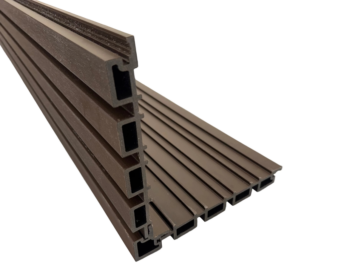 BUY External Corner for 219x26 mm Composite Cladding, 49x49 mm, 3000 mm, Walnut | GREEN FINGER IRELAND