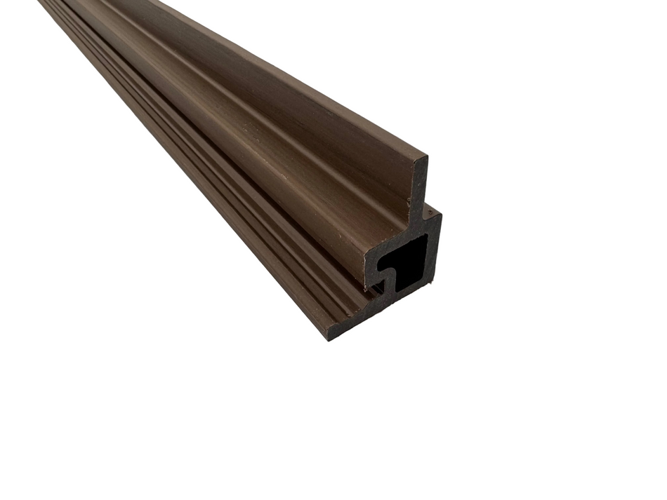 BUY Internal Corner for 219x26 mm Composite Cladding, 46x39 mm, 3000 mm, Walnut | GREEN FINGER IRELAND