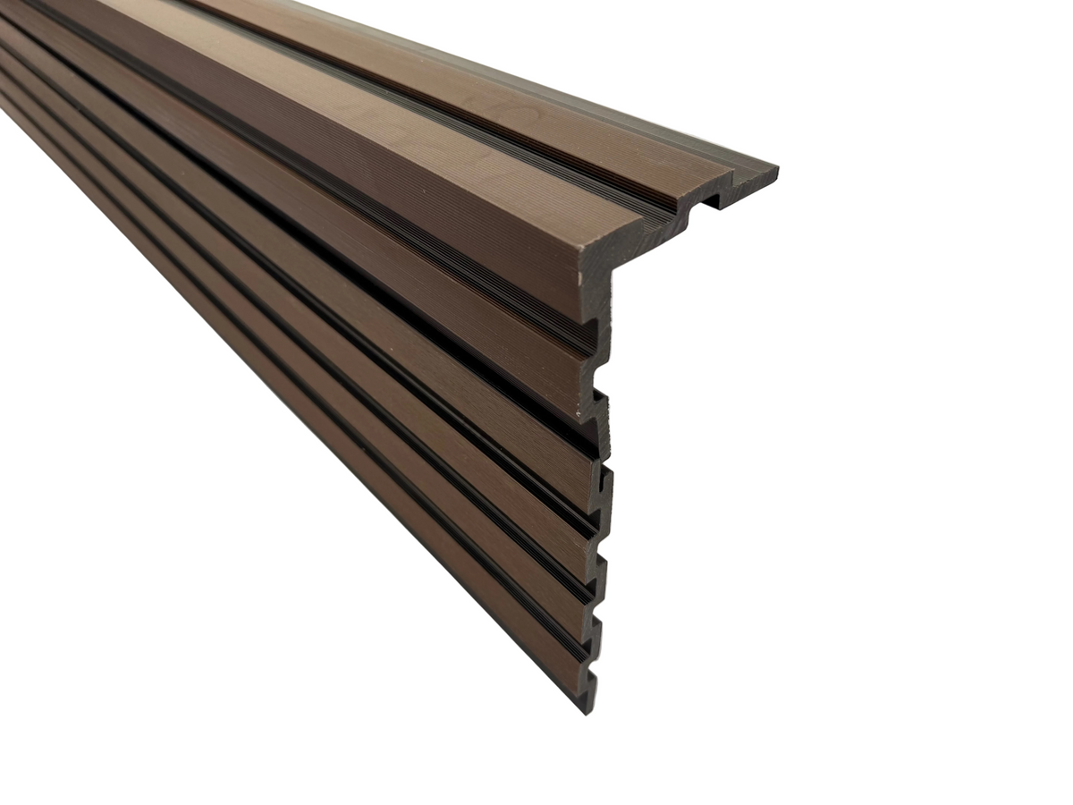 BUY External Corner for 176x13 mm Composite Cladding, 93.5x93.5 mm, 3000 mm, Walnut | GREEN FINGER IRELAND