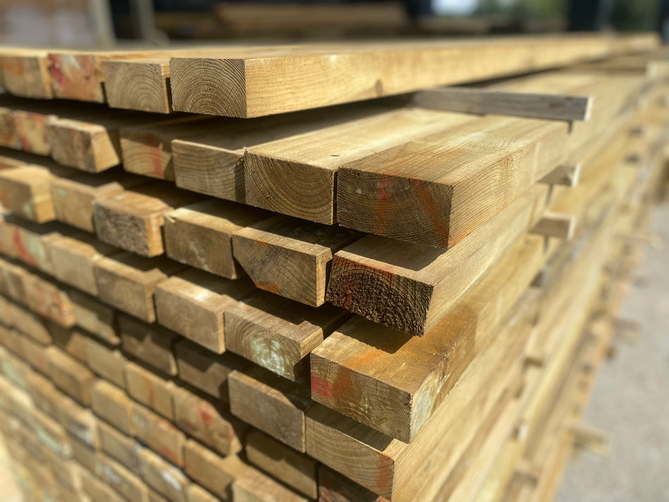 BUY 50x100 mm, 6 m Rough Treated Timber (2"x4", 19.7 ft) | GREEN FINGER IRELAND