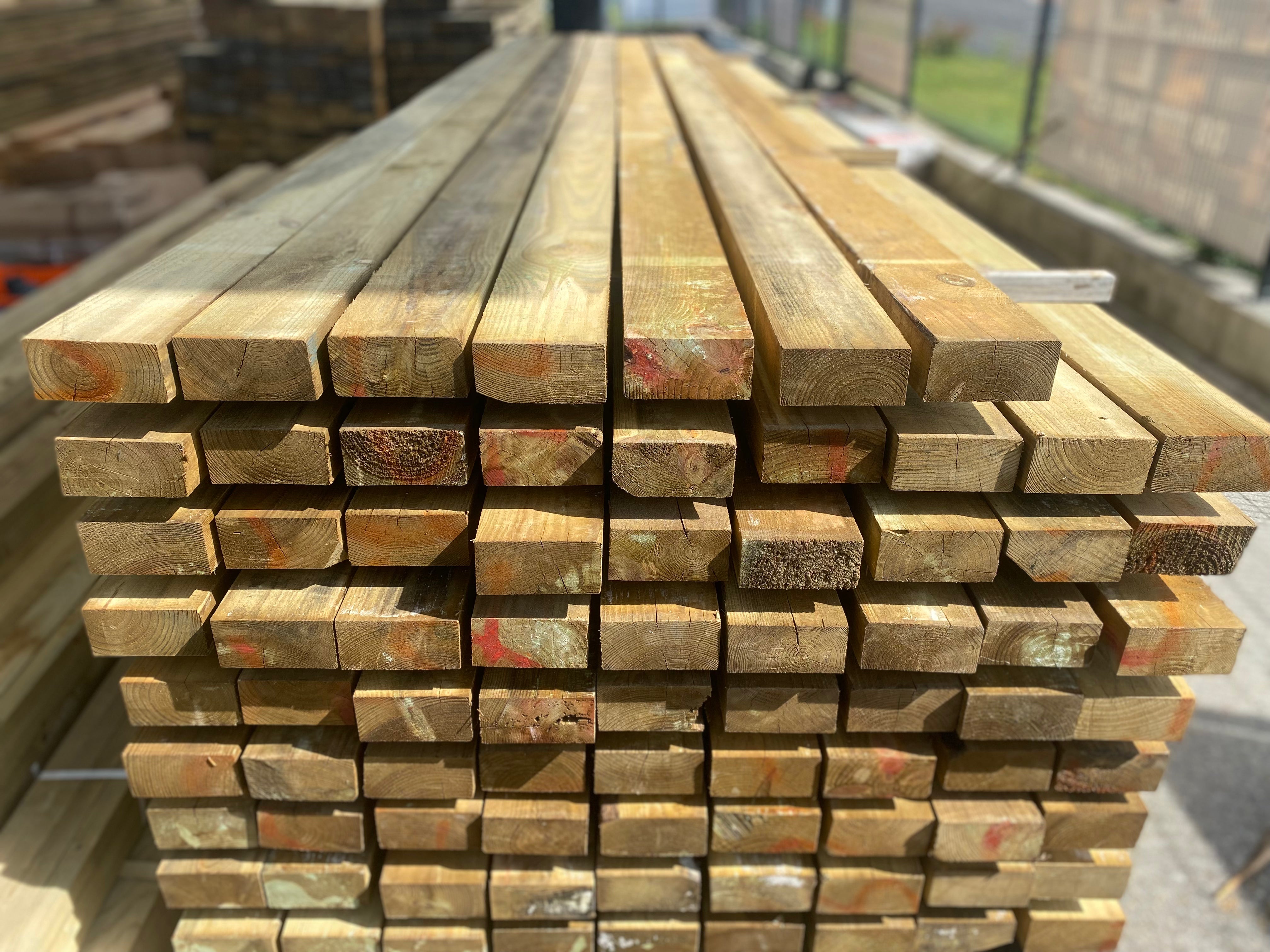 BUY 50x100 mm, 6 m Rough Treated Timber (2"x4", 19.7 ft) | GREEN FINGER IRELAND