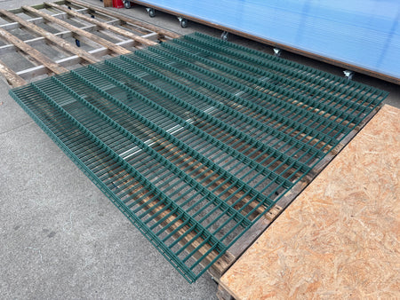 BUY 656 Twin Wire Mesh Panel For Fencing, 1630x2500 mm(5.4 ft), Powder Coated, ZN+RAL6005 | GREEN FINGER IRELAND