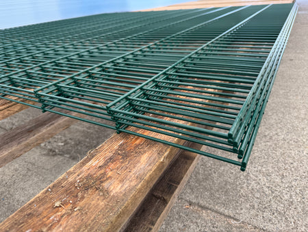 BUY 868 Twin Wire Mesh Panel For Fencing, 1830x2500 mm(6 ft), Powder Coated, ZN+RAL6005 | GREEN FINGER IRELAND