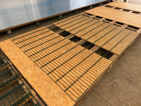 BUY 656 Twin Wire Mesh Panel For Fencing, 1630x2500 mm(5.4 ft), Powder Coated, ZN+RAL6005 | GREEN FINGER IRELAND