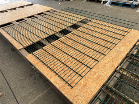 BUY 868 Twin Wire Mesh Panel For Fencing, 1630x2500 mm(5.4 ft), Powder Coated, ZN+RAL6005 | GREEN FINGER IRELAND