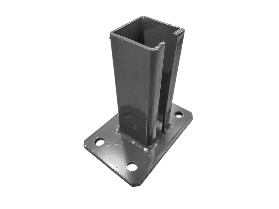 BUY Shoe For Mesh Panel Post, 60x60 mm, Anthracite Grey, ZN+RAL7016 | GREEN FINGER IRELAND