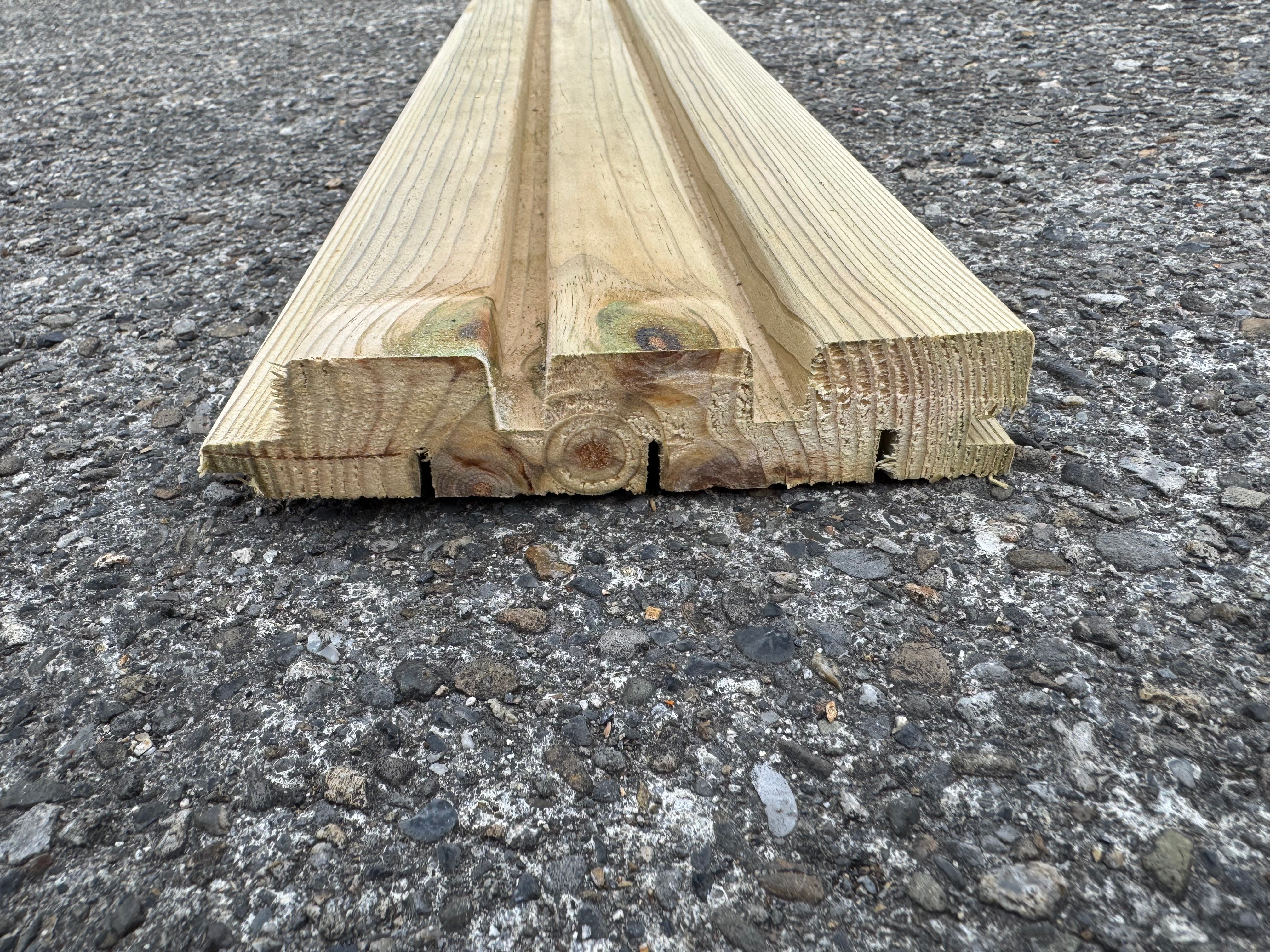 BUY Solid Wood Panel, Treated, 28x145 mm, 4.8 m | GREEN FINGER IRELAND