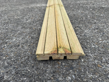 BUY Solid Wood Panel, Treated, 28x145 mm, 4.8 m | GREEN FINGER IRELAND
