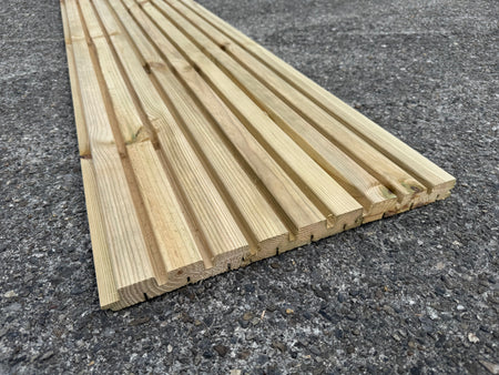 BUY Solid Wood Panel, Treated, 28x145 mm, 4.8 m | GREEN FINGER IRELAND