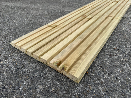 BUY Solid Wood Panel, Treated, 28x145 mm, 4.8 m | GREEN FINGER IRELAND
