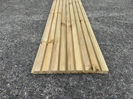 BUY Solid Wood Panel, Treated, 28x145 mm, 4.8 m | GREEN FINGER IRELAND