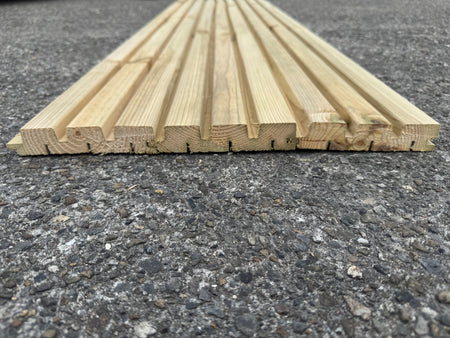 BUY Solid Wood Panel, Treated, 28x145 mm, 4.8 m | GREEN FINGER IRELAND