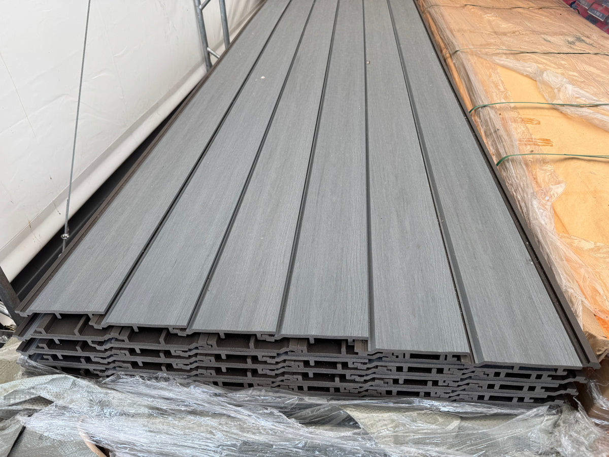 BUY Composite Cladding, T&G, 174x21 mm(150 mm finish), 4000 mm, Grey | GREEN FINGER IRELAND