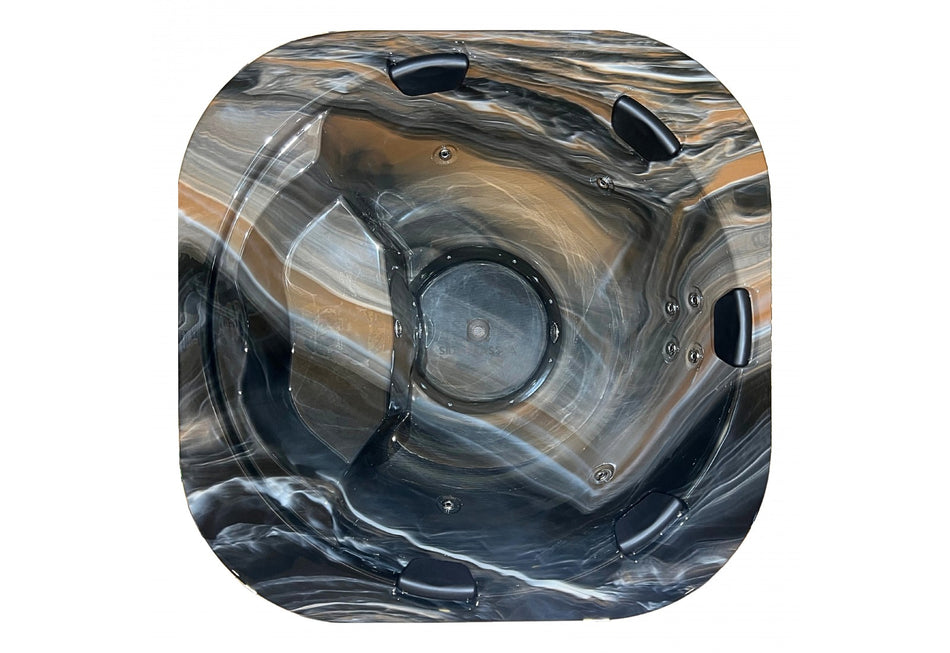 Acrylic outdoor hot tub „Marble“ 200 with integrated wood burner