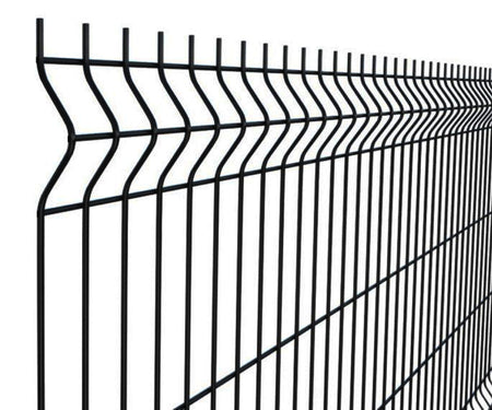 BUY V-Mesh Panel For Fencing, 2430x2500 mm(8 ft), Powder Coated, Black, ZN+RAL9005, Commercial | GREEN FINGER IRELAND