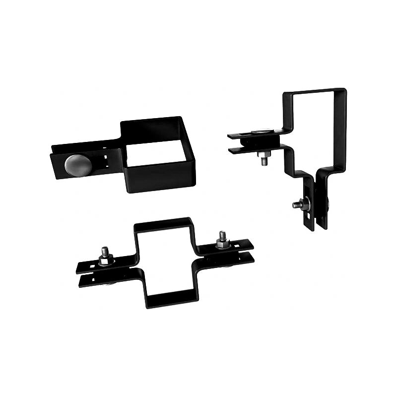 BUY Corner Clamp For Mesh Panel Post, 40x60 mm, Black, ZN+RAL9005 | GREEN FINGER IRELAND