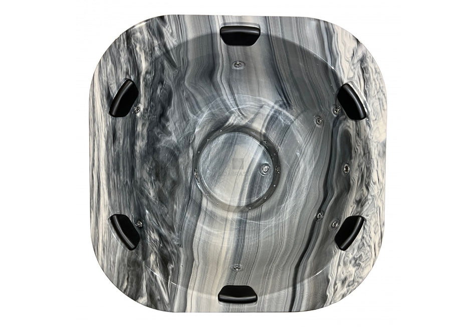 Acrylic outdoor hot tub "Marble" 200 with external wood burner