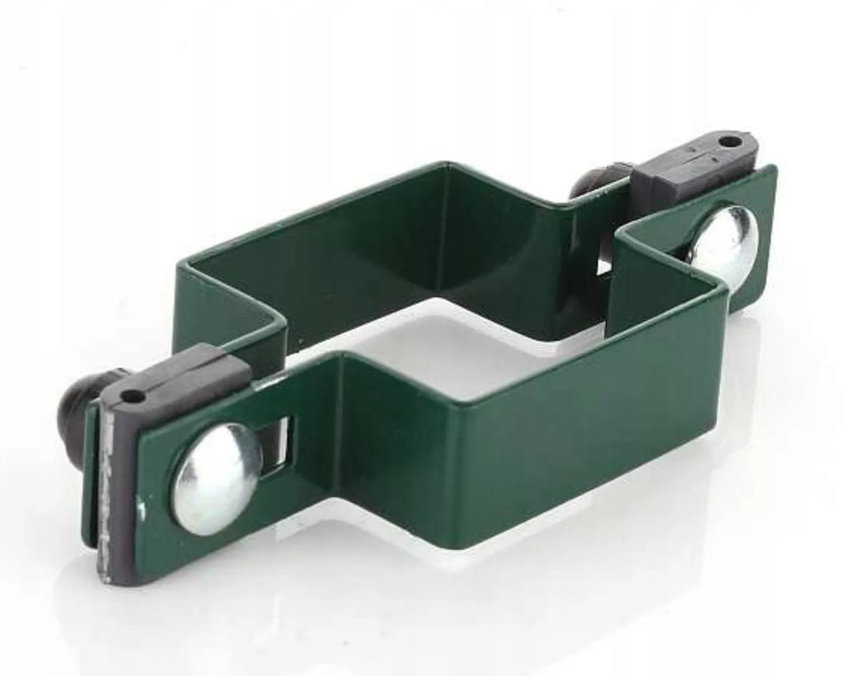 BUY Double Clamp For Mesh Panel Post, 60x60 mm, ZN+RAL6005 | GREEN FINGER IRELAND