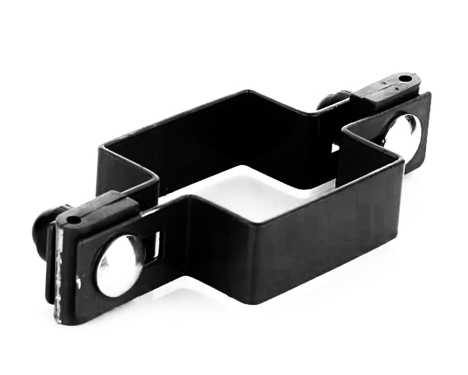 BUY Double Clamp For Mesh Panel Post, 60x60 mm, Black, ZN+RAL9005 | GREEN FINGER IRELAND