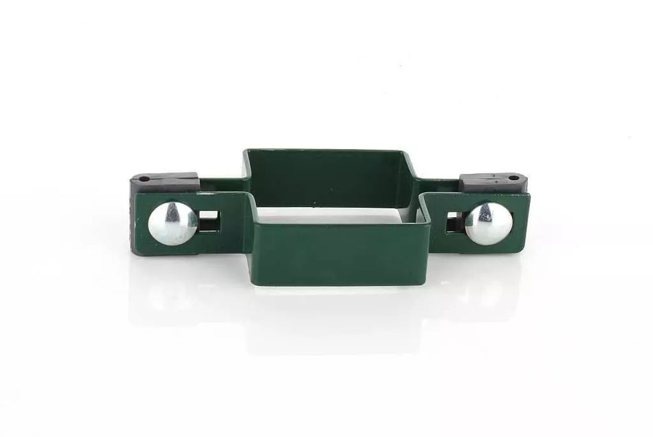 BUY Double Clamp For Mesh Panel Post, 60x60 mm, ZN+RAL6005 | GREEN FINGER IRELAND