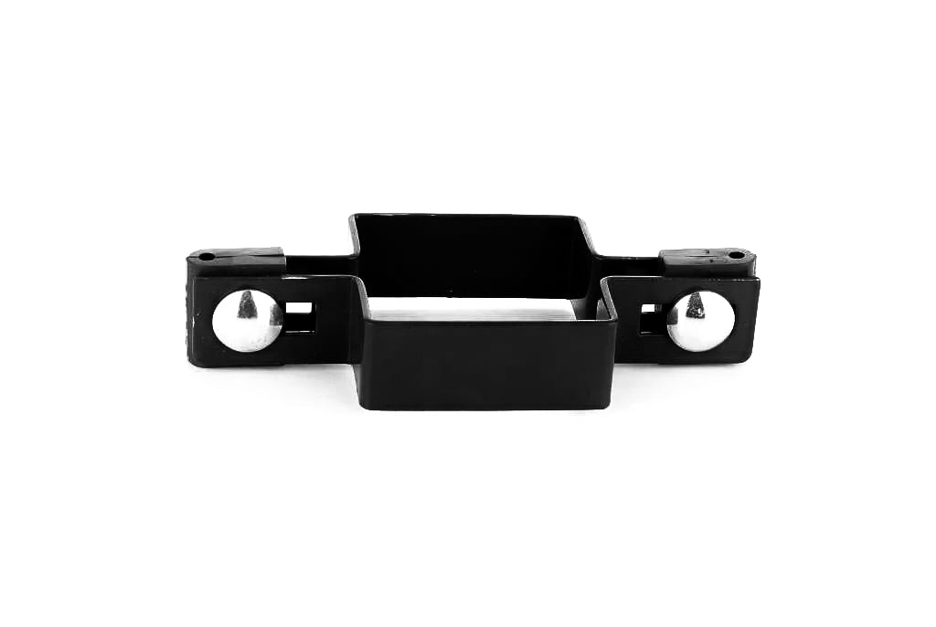 BUY Double Clamp For Mesh Panel Post, 60x60 mm, Black, ZN+RAL9005 | GREEN FINGER IRELAND