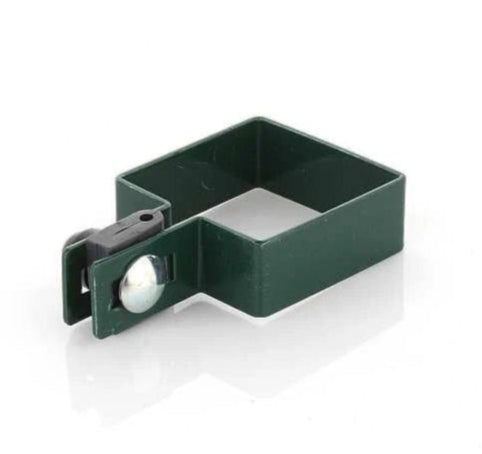 BUY Single Clamp For Mesh Panel Post, 60x60 mm, ZN+RAL6005 | GREEN FINGER IRELAND